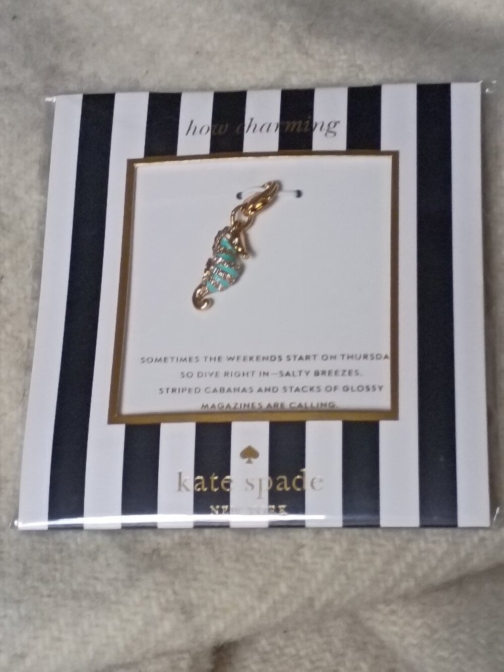 NWT Kate Spade Seahorse Charm